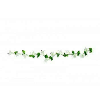 GUIRLANDE FLEURS TROPICALES BLANCHES 2.20M