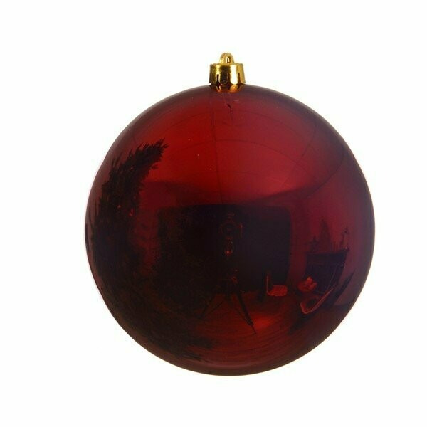 BOULE PLASTIQUE BORDEAUX 14CM PERSONNALISABLE