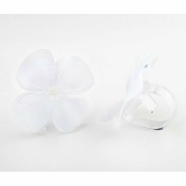 PINCE A NAPPE FLEUR BLANCHE (x4)