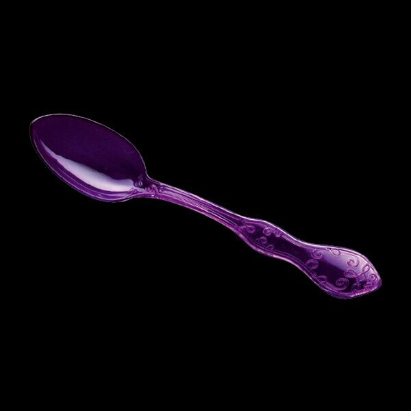 CUILLERE A SOUPE SCULPTEE PLASTIQUE VIOLET (x10)