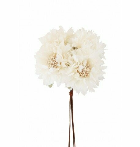 BOUQUET 4 FLEURS IVOIRE 26CM