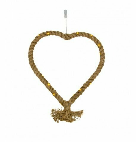 COEUR JUTE 20 LEDS 30CM
