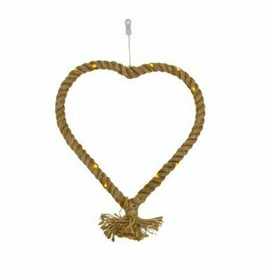 COEUR JUTE 20 LEDS 30CM