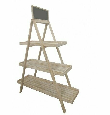 ETAGERE BOIS 3 NIVEAUX ET ARDOISE 130x44x146CM