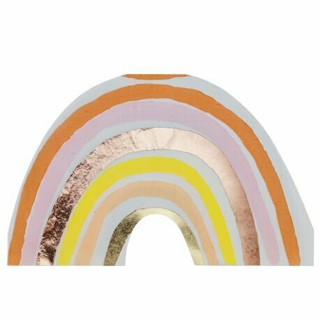 SERVIETTE ARC-EN-CIEL DORURE CUIVRE ET OR 3 PLIS 33X20.5CM (x16)