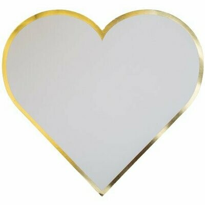 SET DE TABLE PETITS COEURS PAPIER TEXTURE DORURE OR 38X35CM (x8)