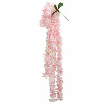 DESCENTE DE 5 BRANCHES DE GLYCINE ROSE ET BLANCHE 1.10M