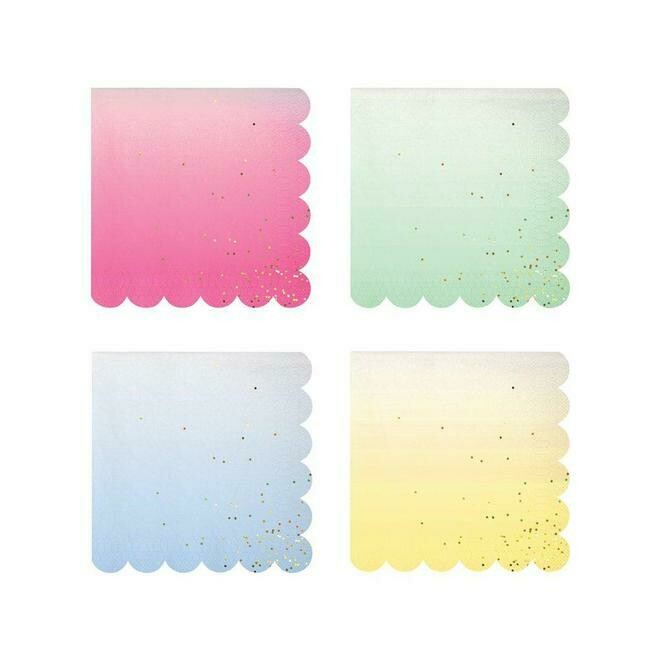 SERVIETTE PASTEL BORD BISCUIT 33CM (x16)