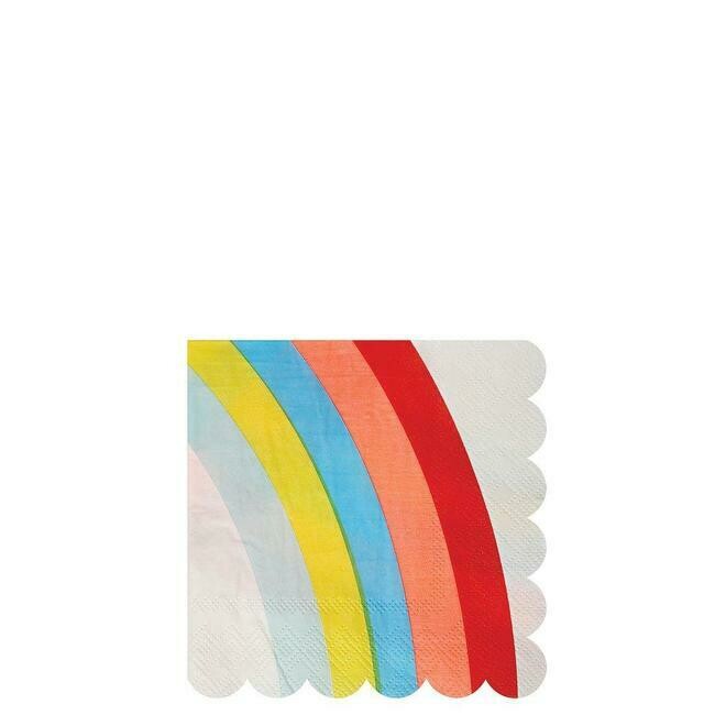 SERVIETTE COCKTAIL ARC EN CIEL (x20)