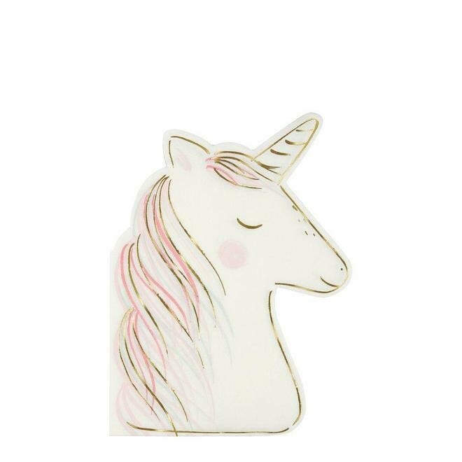 SERVIETTE FORME LICORNE 18CM (x16)