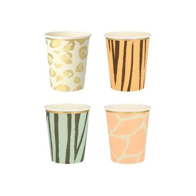 GOBELET SAVANE 4 MOTIFS ASSORTIS (x8)
