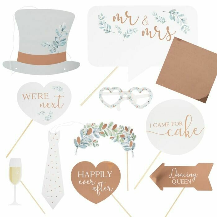 KIT PHOTOBOOTH MARIAGE PERSONNALISABLE 10 PIECES