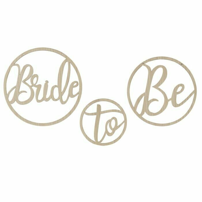CERCLES "BRIDE TO BE" 35CM ET 25CM