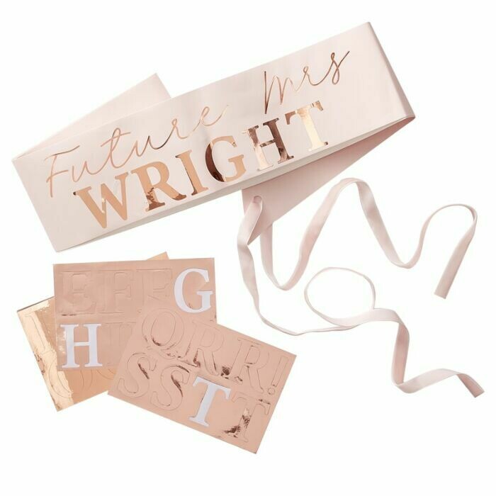 ECHARPE "FUTURE MISS" PERSONNALISABLE ROSE ET ROSE GOLD