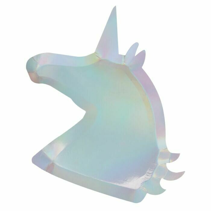 ASSIETTE SILHOUETTE LICORNE IRISEE 30CM (x8)