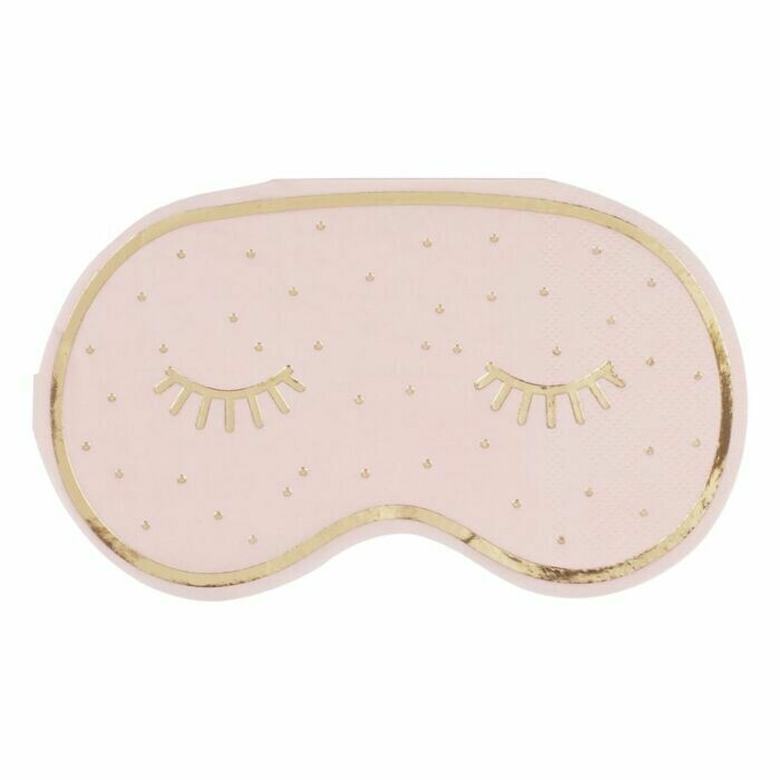 SERVIETTE FORME MASQUE DE NUIT HAPPY SLEEPY (x16)