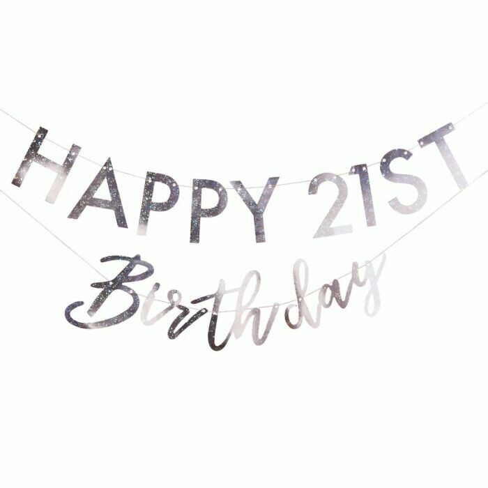 GUIRLANDE "HAPPY BIRTHDAY" IRISEE AGE PERSONNALISABLE 2x1.75M