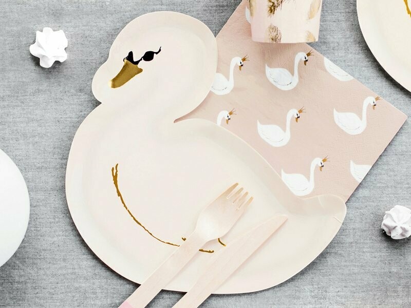 ASSIETTE FORME CYGNE 23.5CM (x6)