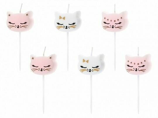 BOUGIE TETE DE CHAT (x6)