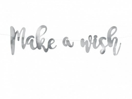 GUIRLANDE "MAKE A WISH" ARGENT 60CM