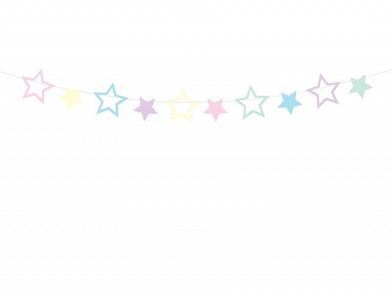 GUIRLANDE ETOILES PASTEL 1.4M
