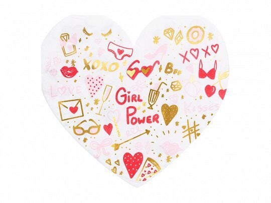 SERVIETTE FORME COEUR TAG 16X15CM (20)