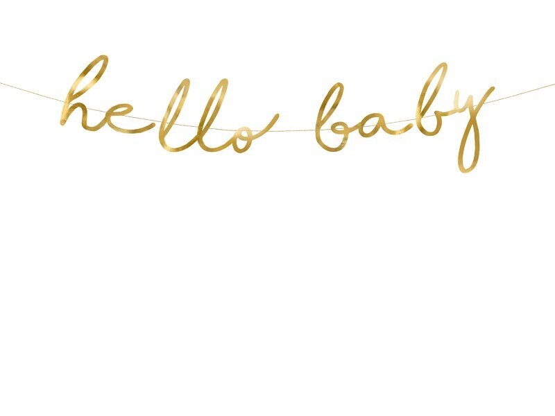 GUIRLANDE "HELLO BABY" OR 18x70CM