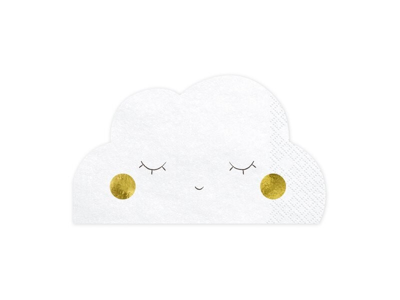 SERVIETTE FORME NUAGE 16x9.5CM (x20)