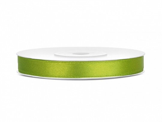RUBAN SATIN VERT POMME 6MMx25M