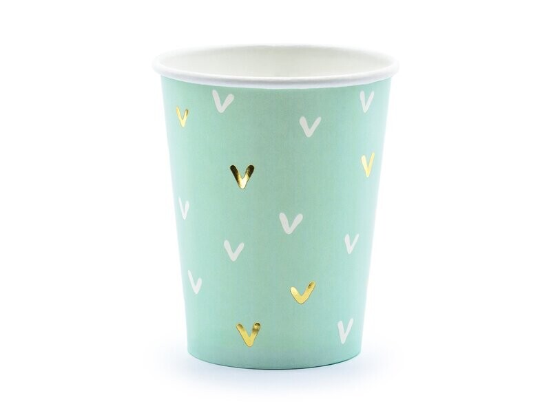 GOBELET MENTHE COEUR OR 220ML (6)