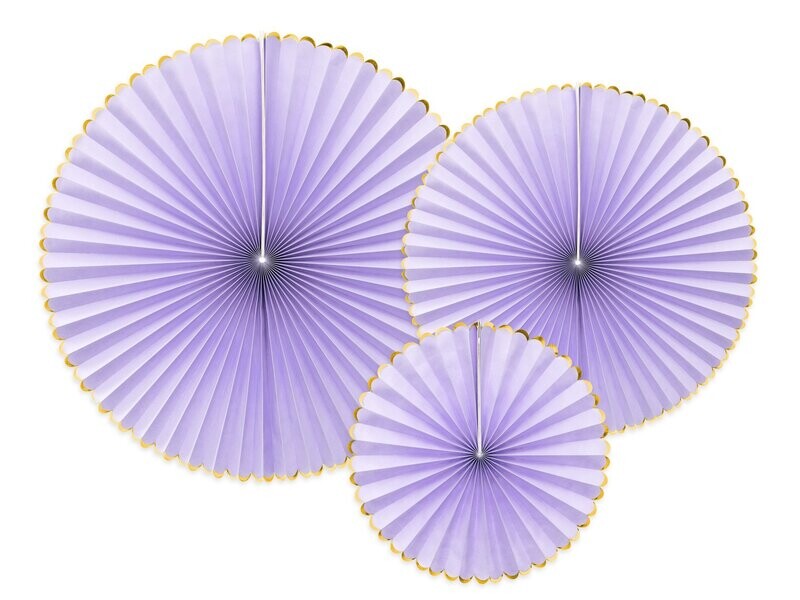 EVENTAIL LILA 40CM, 32CM ET 23CM