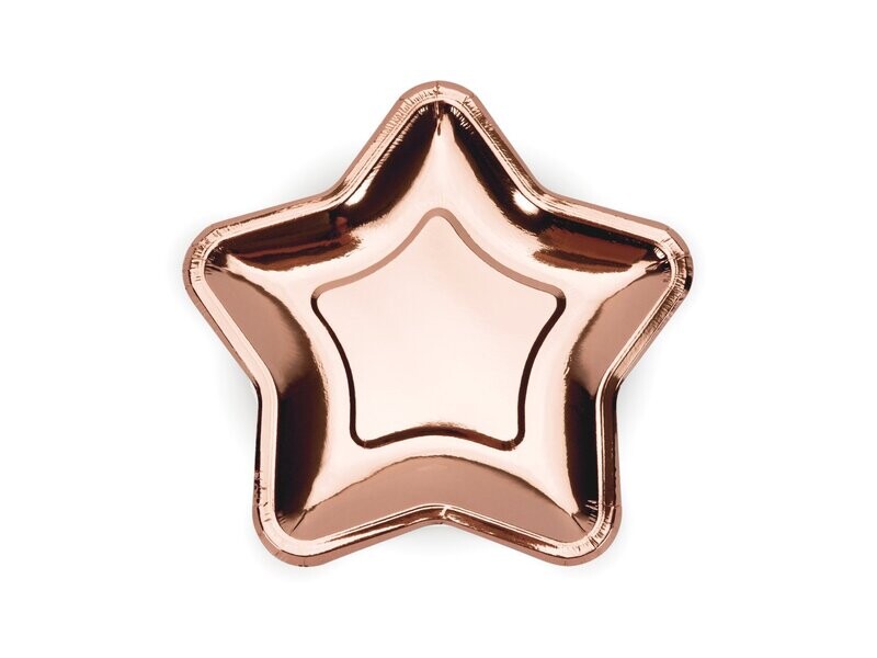 ASSIETTE ETOILE ROSE GOLD 18CM (x6)