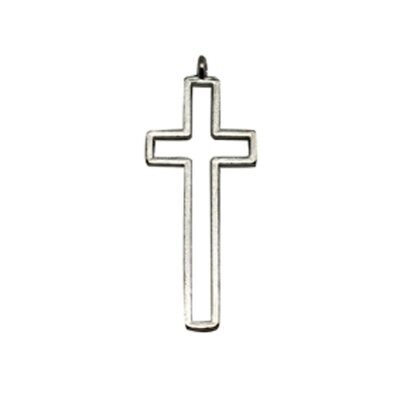 CROIX CONTOUR ARGENT 1.5x4CM (x6)