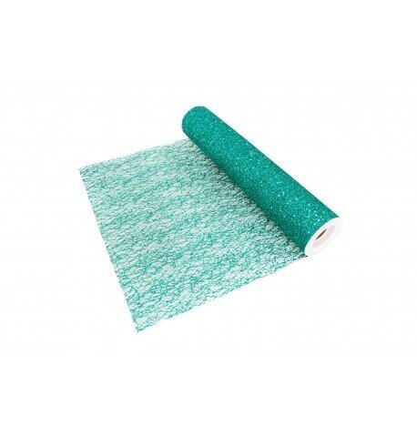 CHEMIN DE TABLE GLITTER 30CMx5M VERT FORET