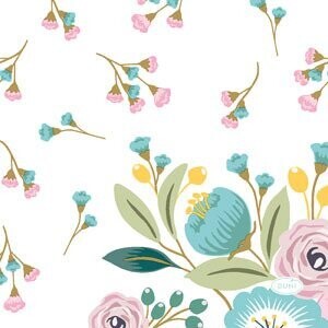 SERVIETTE COCKTAIL OUATE BLOSSOMS 24CM (x20)