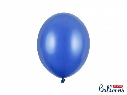 BALLON LATEX METAL BLEU 27CM (x10)