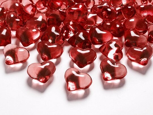 COEUR ROUGE TRANSPARENT 21MM (x30)