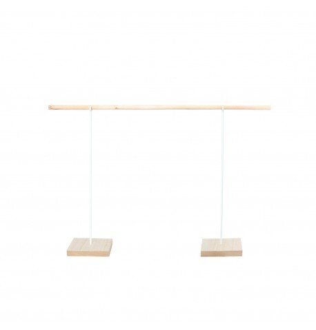 CENTRE DE TABLE ARCHE BOIS ET METAL 60x12x40CM