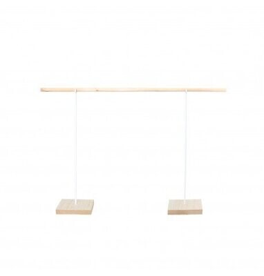 CENTRE DE TABLE ARCHE BOIS ET METAL 60x12x40CM