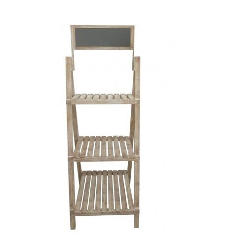 ETAGERE BOIS 3 NIVEAUX ET ARDOISE 55x59x154CM