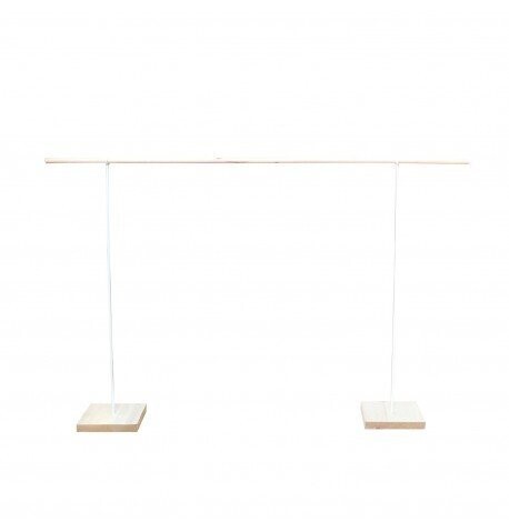 CENTRE DE TABLE ARCHE BOIS ET METAL 100x14x60CM