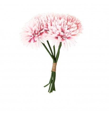 BOUQUET 6 DAHLIAS ROSE PASTEL 26CM