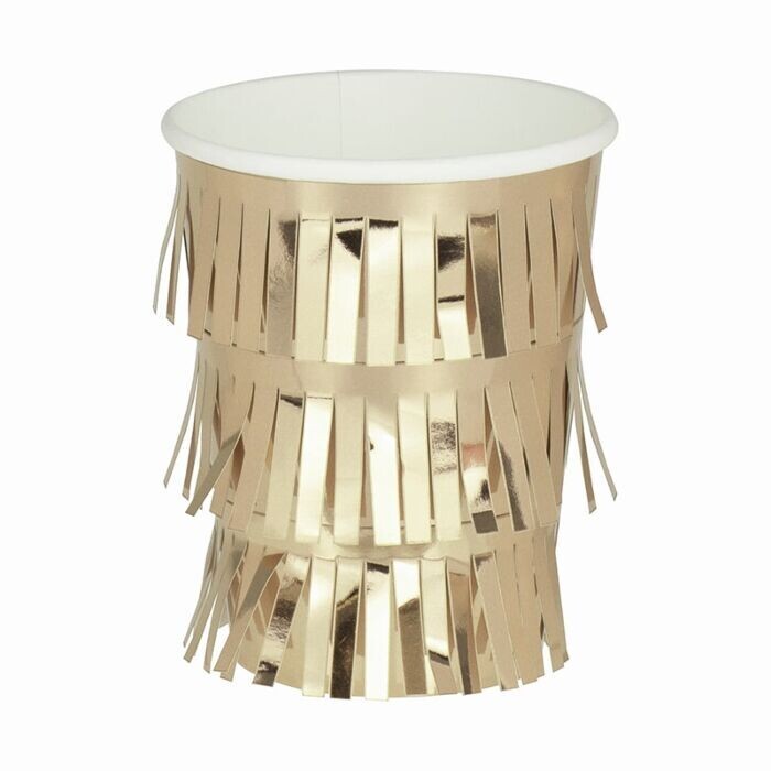 GOBELET A FRANGES OR (x8)