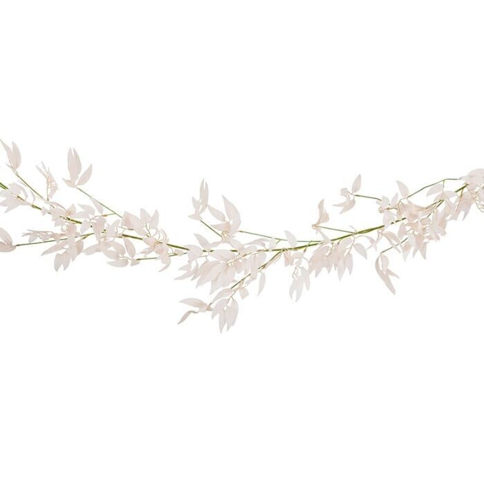 GUIRLANDE DE FEUILLES ROSES 1.90M