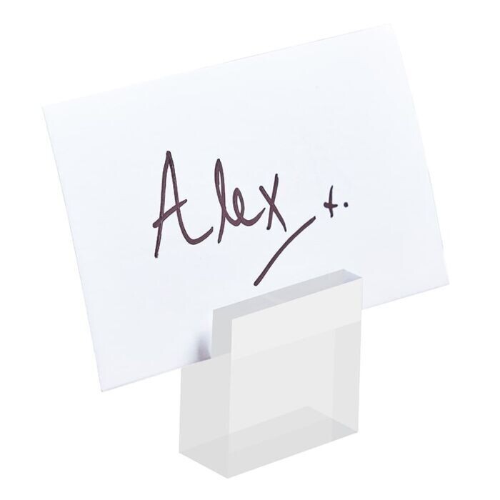 MARQUE PLACE ACRYLIQUE 3x3CM + CARTE BLANCHE (x4)