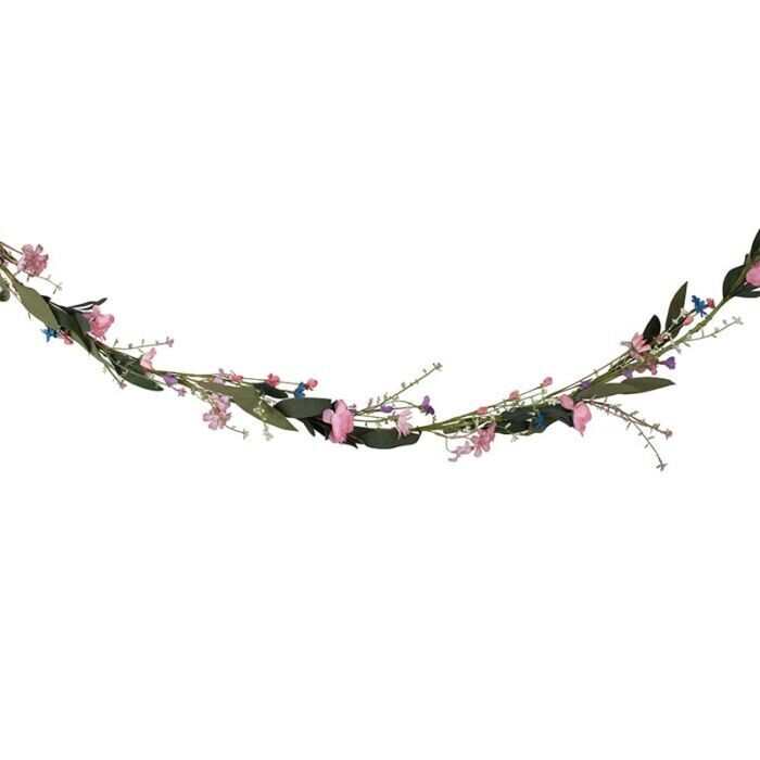 GUIRLANDE DE FLEURS ET FEUILLAGES 1.90M