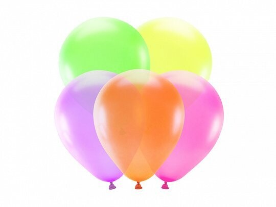 BALLON LATEX NEON ASSORTIS 25CM (x5)
