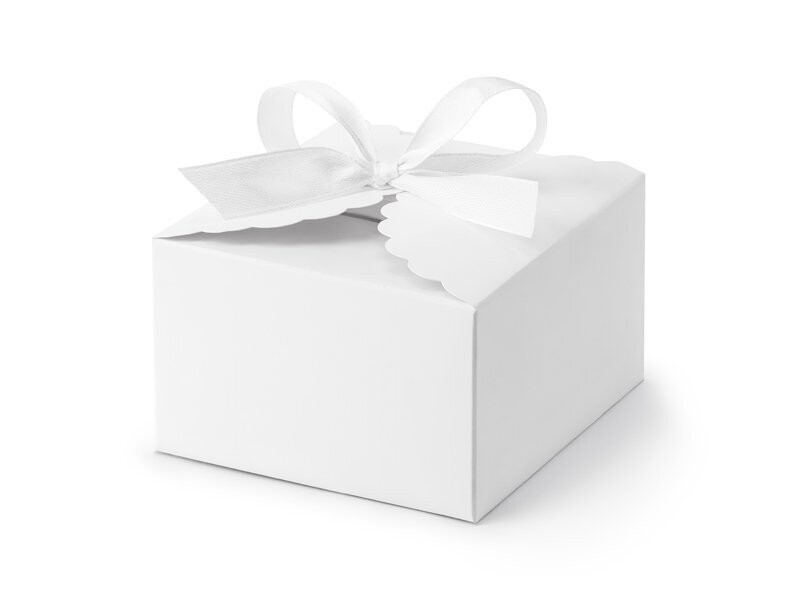 BOITE BLANCHE 8x7.5x4.5CM + LIEN FERMETURE (x10)