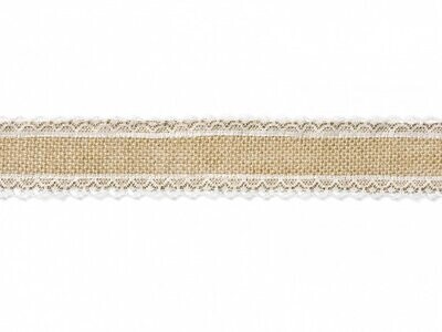 RUBAN JUTE BORD DENTELLE 5CMx5M