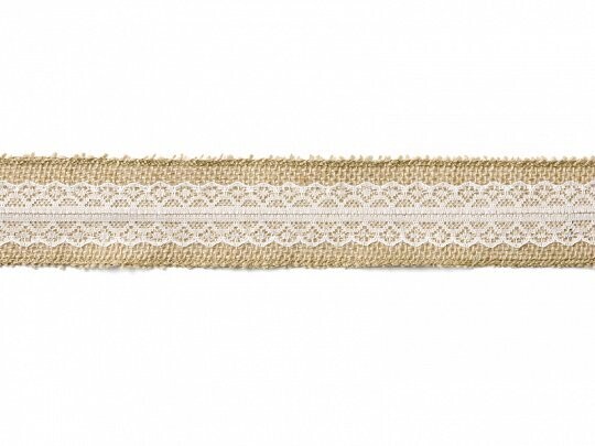 RUBAN JUTE ET DENTELLE 5CMx5M